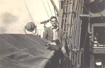 Ernest L. Crochet, Signal Bridge, USS Ranger, 1945