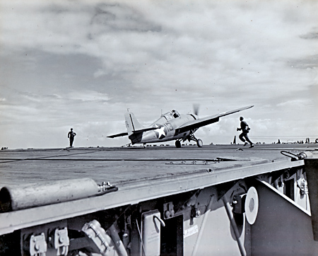 F4F Lands on USS Ranger - 1942 F4F Lands on USS Ranger - 1942