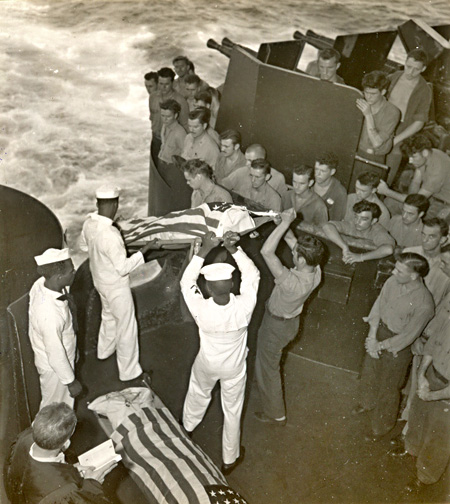 Burial at Sea on USS Essex, November 25, 1944