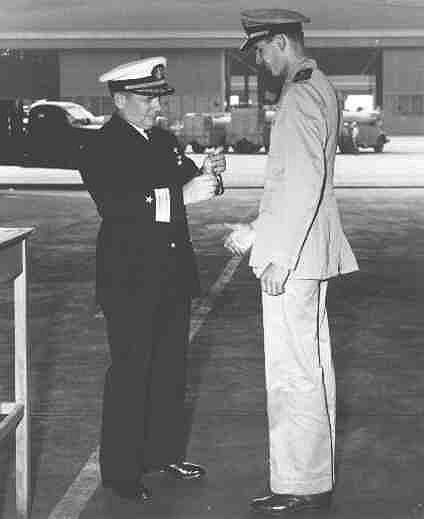 Rowe Presents Medal to Hamrick Rowe Presents Medal to Hamrick