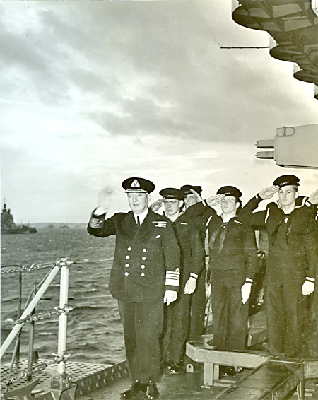 Sir Admiral Bruce Fraser - USS Ranger - 1943 Sir Admiral Bruce Fraser - USS Ranger - 1943