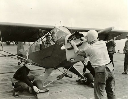 Piper Cub - Operation Torch, USS Ranger