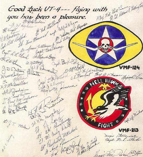 VMF-124 and VMF-213 Signatures VMF-124 and VMF-213 Signatures