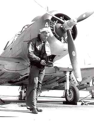 Bill Wade with Graflex, USS Ranger Bill Wade with Graflex, USS Ranger